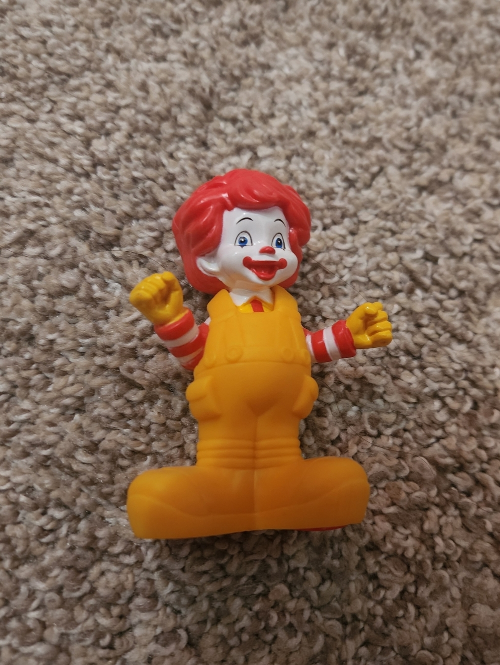 Baby Ronald McDonald Figurine 2010 Approx 3 inches tall hard rubber